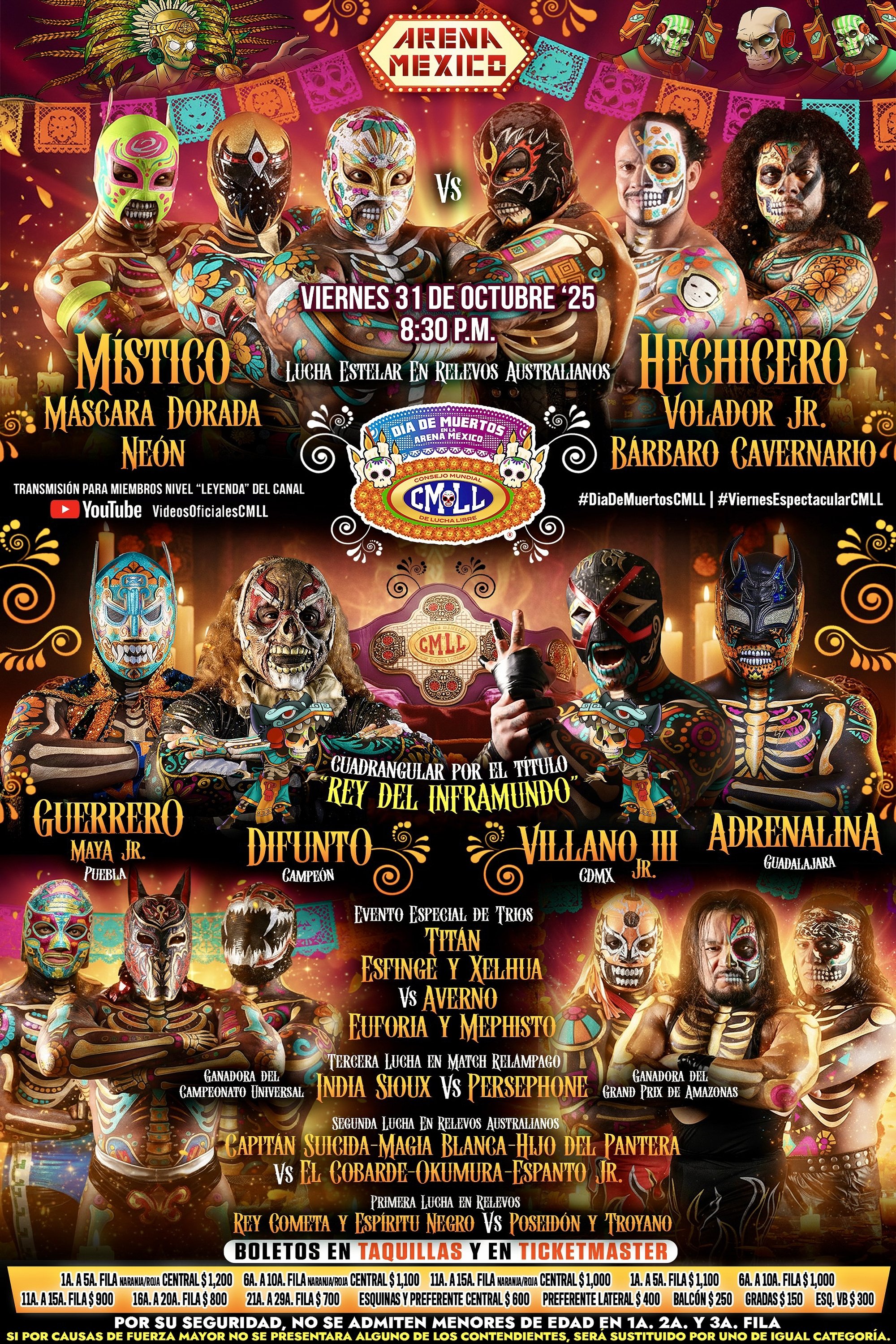 CMLL Dia De Muertos Viernes Espectacular