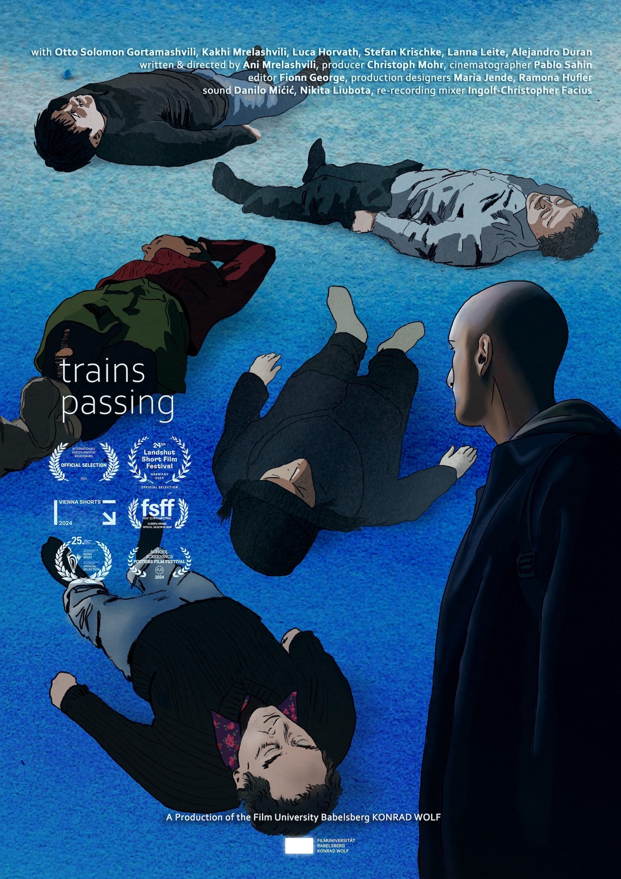Trains passing