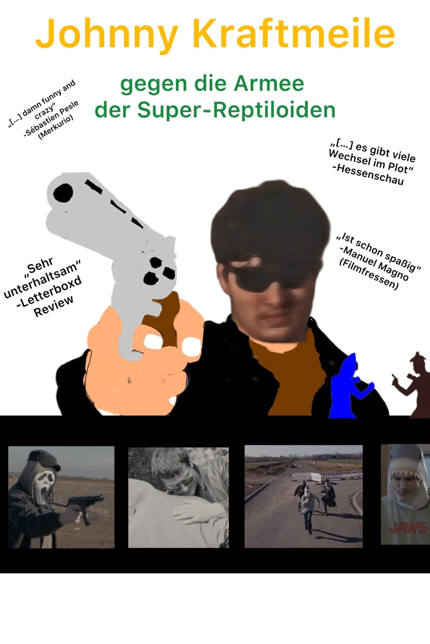 Johnny Kraftmeile vs the army of super-reptiloids