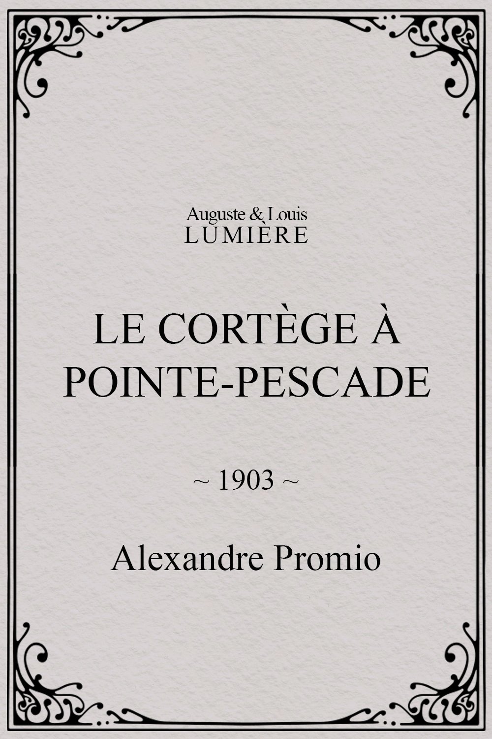Le cortège à Pointe-Pescade
