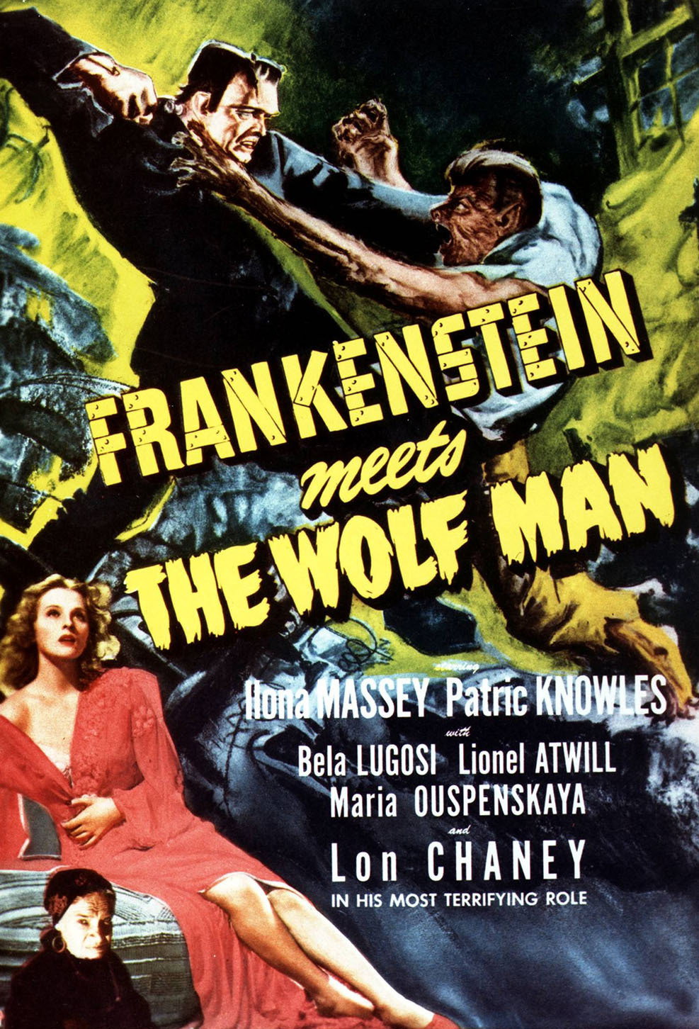 Poster for Frankenstein Meets the Wolf Man