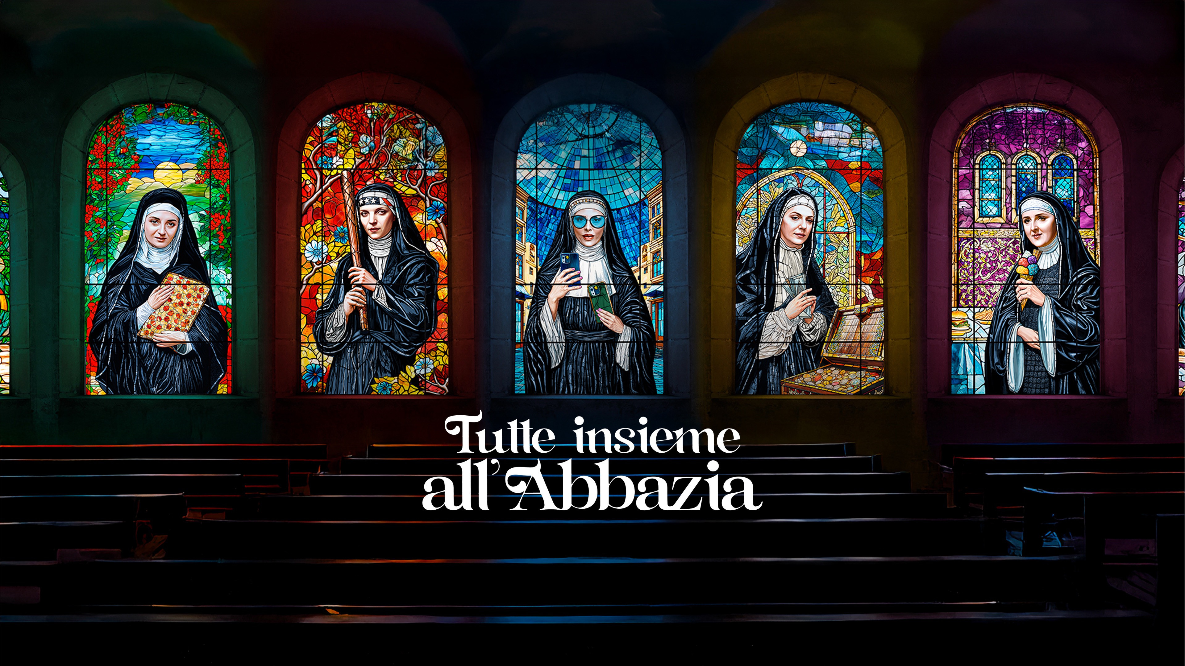 Tutte insieme all'Abbazia