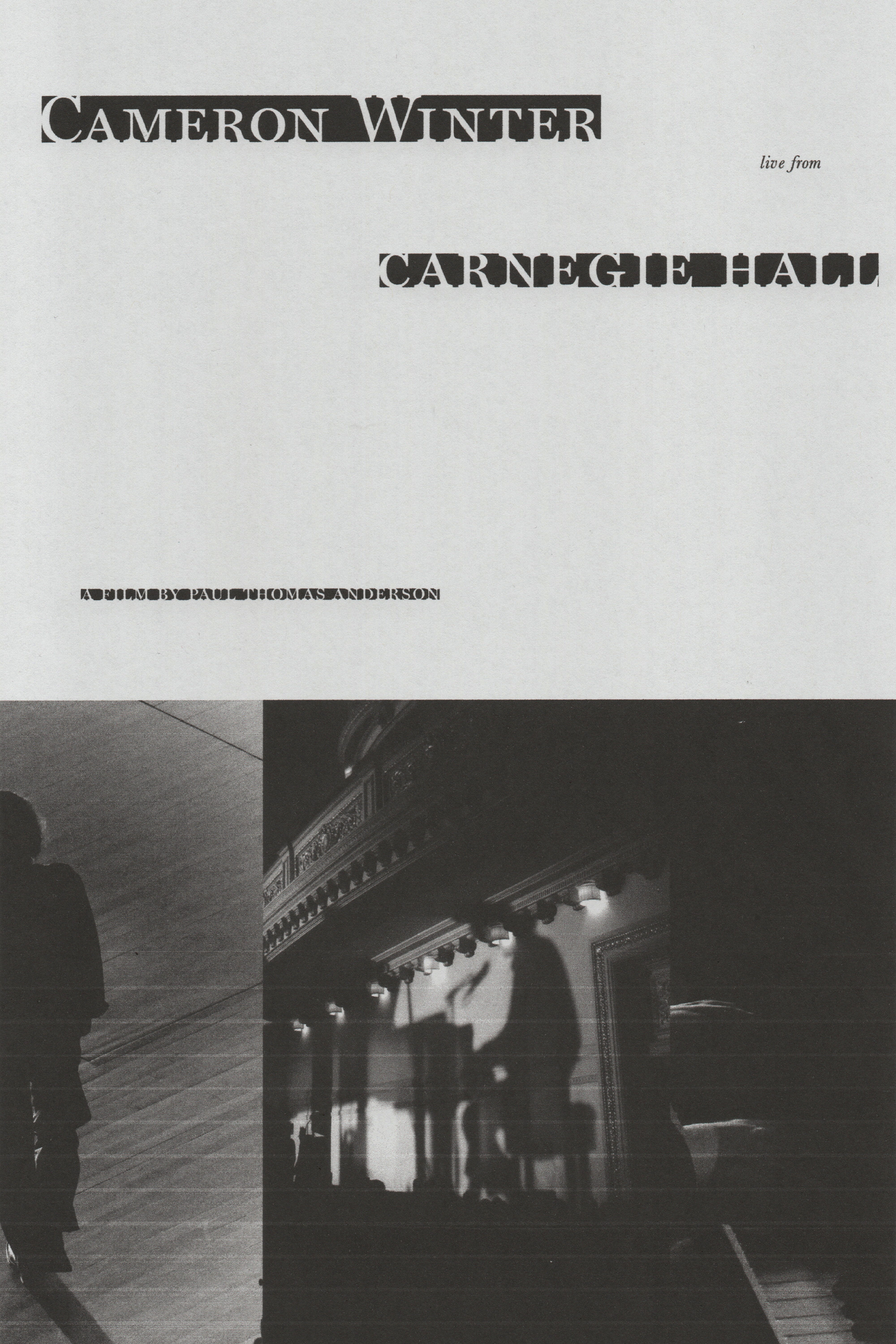 Cameron Winter at Carnegie Hall