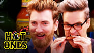 Rhett & Link Hiccup Uncontrollably While Eating Spicy Wings