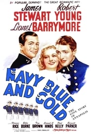 Navy Blue and Gold affisch