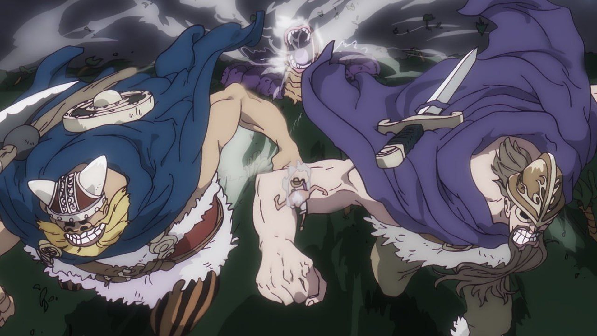 One Piece Season 13 Episode 500 : Freedom Taken Away! The Nobles' Plot Closing in on the Brothers!