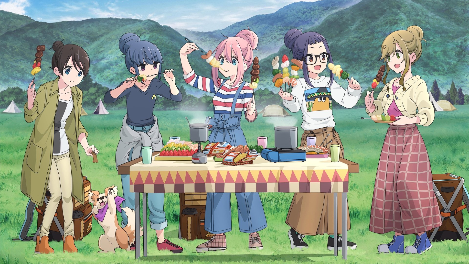 Laid-Back Camp Season 1 Episode 9 : A Night of Navigator Nadeshiko and Hot Spring Steam