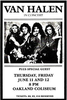 Van Halen: Oakland, CA @ Oakland Arena 1981