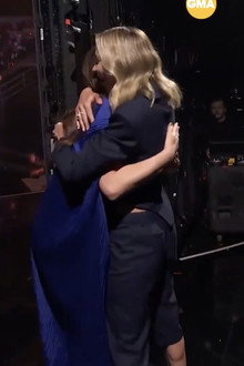Anne Hathaway and Emily Blunt reunite at the D23 Expo