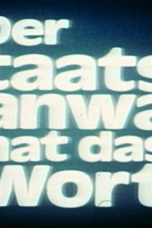 Der Staatsanwalt hat das Wort