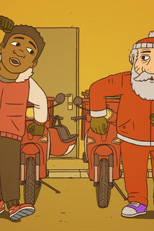 Marcel le père Noël (et le petit livreur de pizzas)