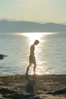 Summer on a solitary beach