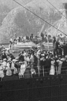 Departure of the British Antarctic Expedition from Lyttelton, New Zealand, 1st January, 1908.