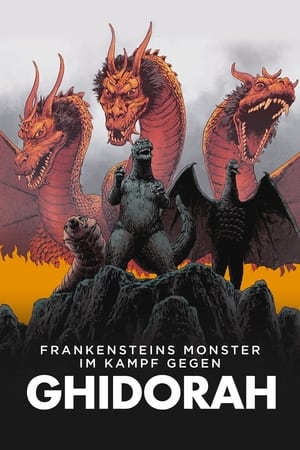 Poster Frankensteins Monster im Kampf gegen Ghidorah 1964