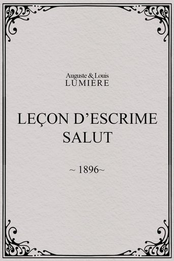 Leçon d’escrime : salut