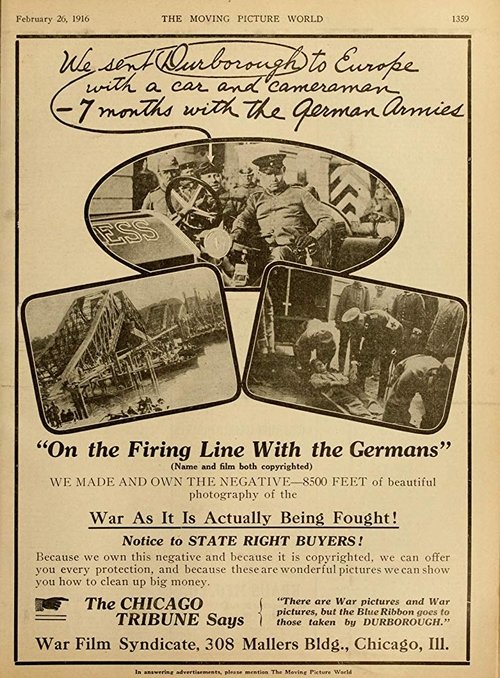 On the Firing Line with the Germans movie poster