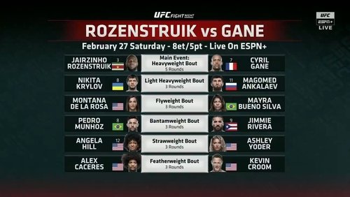 UFC Fight Night 186: Rozenstruik vs. Gane