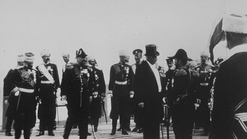 Arrivée de M. le président et du tsar à Peterhof