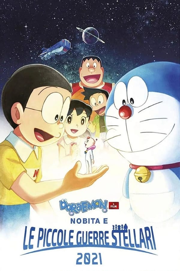 One day during summer vacation, a palm-sized alien named Papi appears from a small rocket that Nobita picks up. He is the president of Pirika, a small planet in outer space, and has come to Earth to escape the rebels. Doraemon and his friends are puzzled by Papi’s small size, but as they play together using the secret tool “Small Light”, they gradually become friends. However, a whale-shaped space battleship comes to earth and attacks Doraemon, Nobita and the others in order to capture Papi. Feeling responsible for getting everyone involved, Papi tries to stand up to the rebels. Doraemon and his friends leave for the planet Pirika to protect their dear friend and his home.