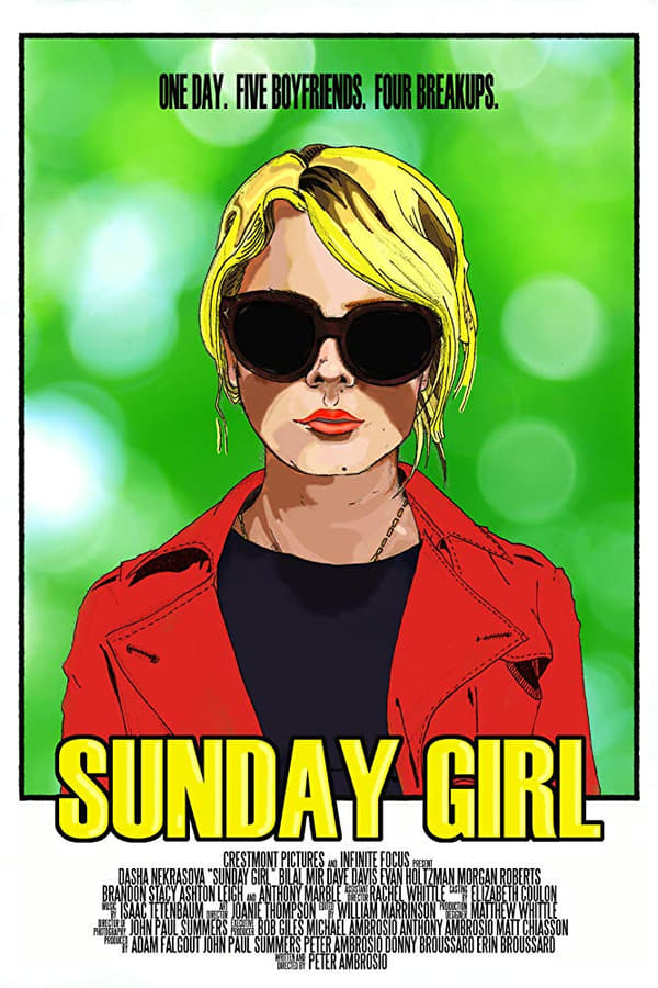 Sunday Girl tells the story of Natasha, who sets out to break up with four of her five boyfriends in a single day. There’s Victor, the melodramatic poet. Jack, the angry laborer. Tom, the friend with benefits. Winston, the nice guy.  As Natasha’s story progresses, we begin to experience her world and its inhabitants, while finding out exactly what it is she wants. Ultimately it is a story detailing the frustrations of being young and in search of love.