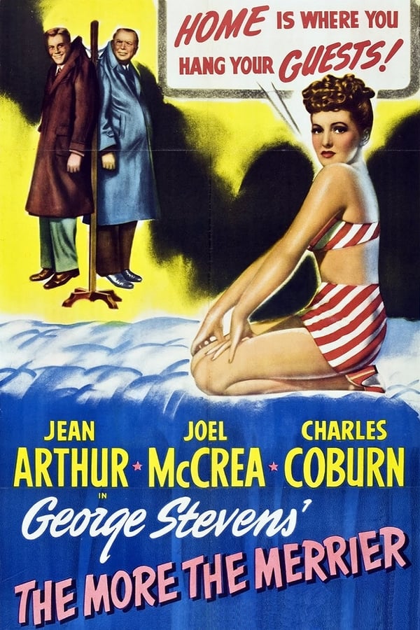 It's World War II and there is a severe housing shortage everywhere - especially in Washington, D.C. where Connie Milligan rents an apartment. Believing it to be her patriotic duty, Connie offers to sublet half of her apartment, fully expecting a suitable female tenent. What she gets instead is mischievous, middle-aged Benjamin Dingle. Dingle talks her into subletting to him and then promptly sublets half of his half to young, irreverent Joe Carter - creating a situation tailor-made for comedy and romance.