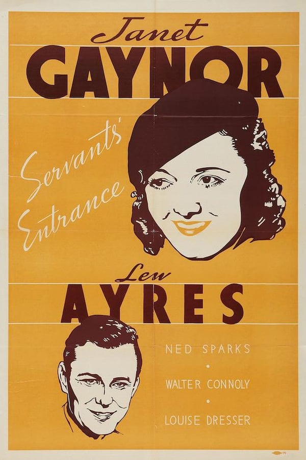 Servants' Entrance is a 1934 American Pre-Code musical comedy film. The movie was written by Samson Raphaelson from the Sigrid Boo novel and directed by Frank Lloyd, with a cartoon sequence by Walt Disney.