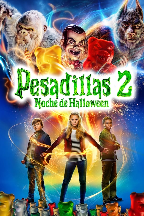 ¿Qué pasaría si Halloween se hiciera realidad y los monstruos que aparecen una noche al año duraran para siempre? Sarah, Sonny y Sam son tres jóvenes que encuentran en un viejo arcón un misterioso libro de la serie Pesadillas, escrito por R.L Stine, cerrado con un candado. Cometen el error de abrir este libro, y de pronto, el malvado muñeco de ventrílocuo Slappy y sus monstruosos secuaces empiezan a cobrar vida. ¿Qué harán ahora los tres jóvenes para evitar que Halloween dure para siempre? Ari Sandel (El ultimo baile) se encarga de la dirección de esta segunda entrega de la película Pesadillas (2015), en la que Rob Lieber (Peter Rabbit) firma el guión a partir de la obra de R.L. Stine.