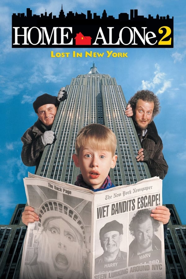 Instead of flying to Florida with his folks, Kevin ends up alone in New York, where he gets a hotel room with his dad's credit card—despite problems from a clerk and meddling bellboy. But when Kevin runs into his old nemeses, the Wet Bandits, he's determined to foil their plans to rob a toy store on Christmas Eve.