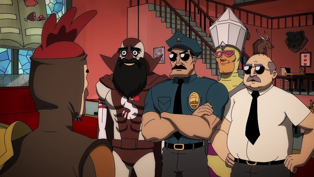 A still from Axe Cop Saves God