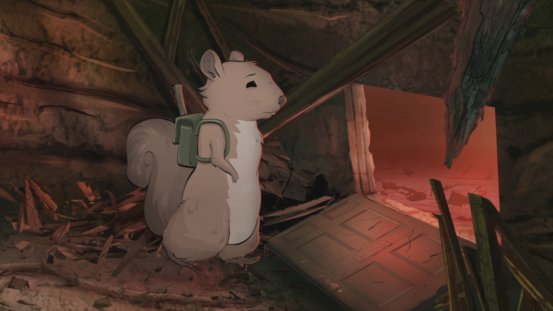 A still from Episode Nine: Squirrels, Part II.