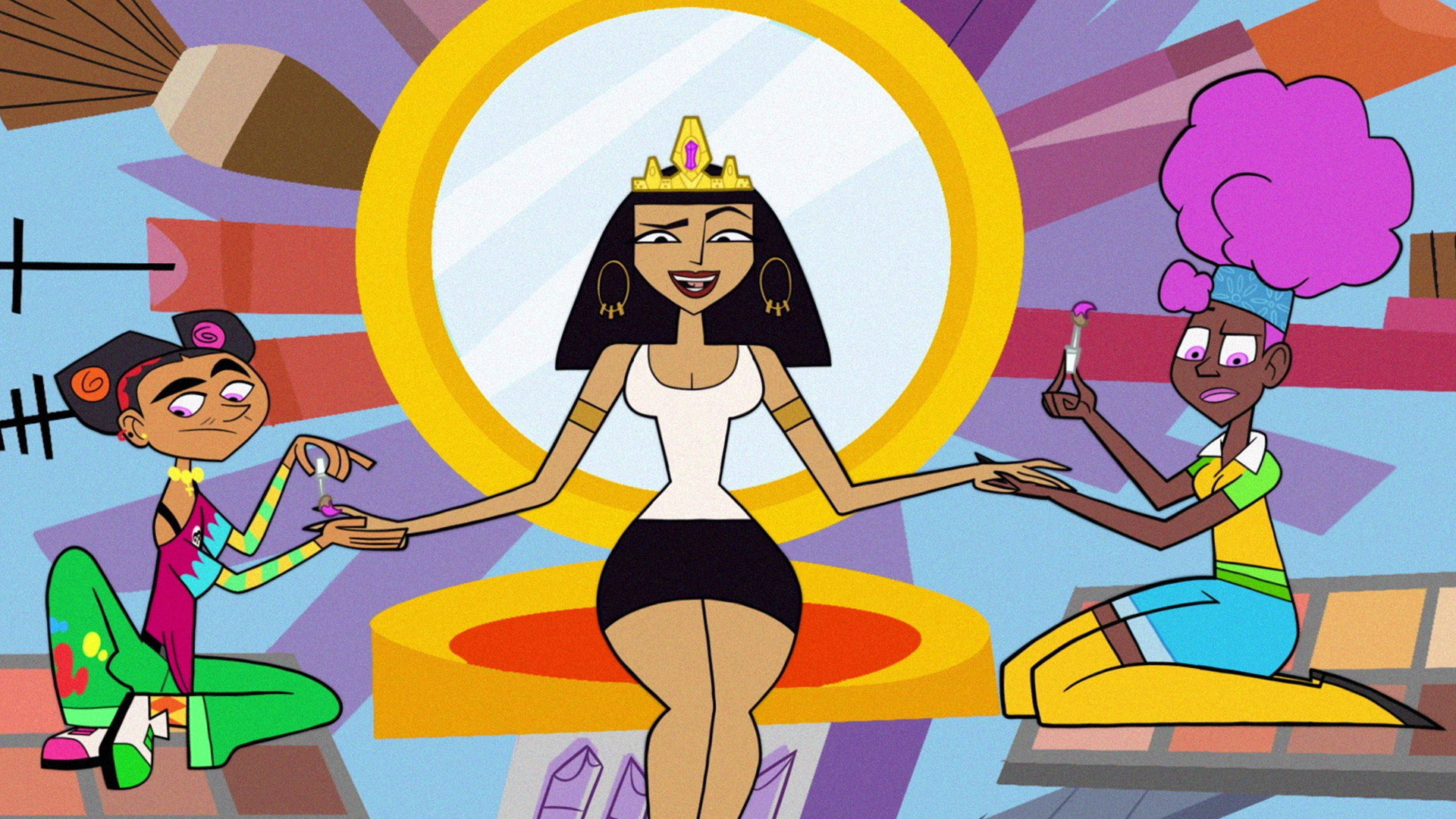 A still from The Crown: Joancoming: It's a Cleo Cleo Cleo Cleo World