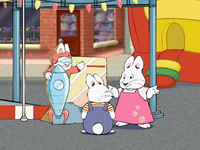 A still from Max's Rocket Racer