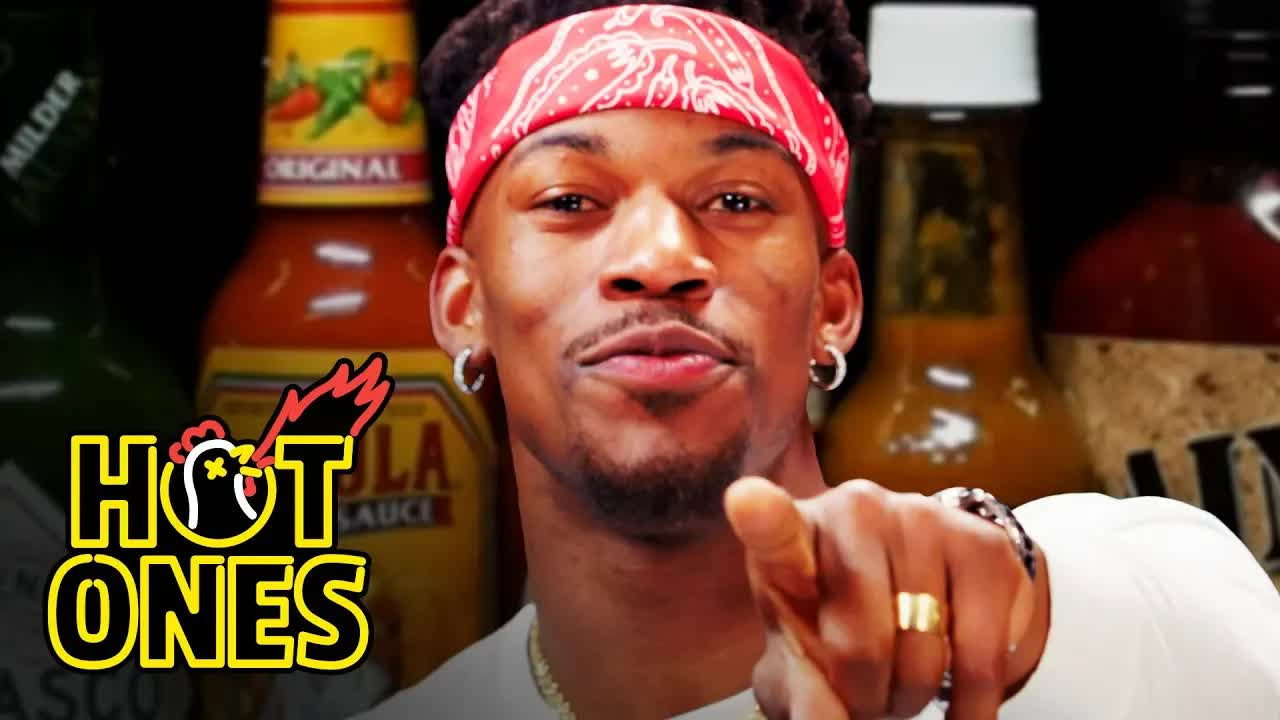 A still from Jimmy Butler Goes Rocky Balboa on Spicy Wings