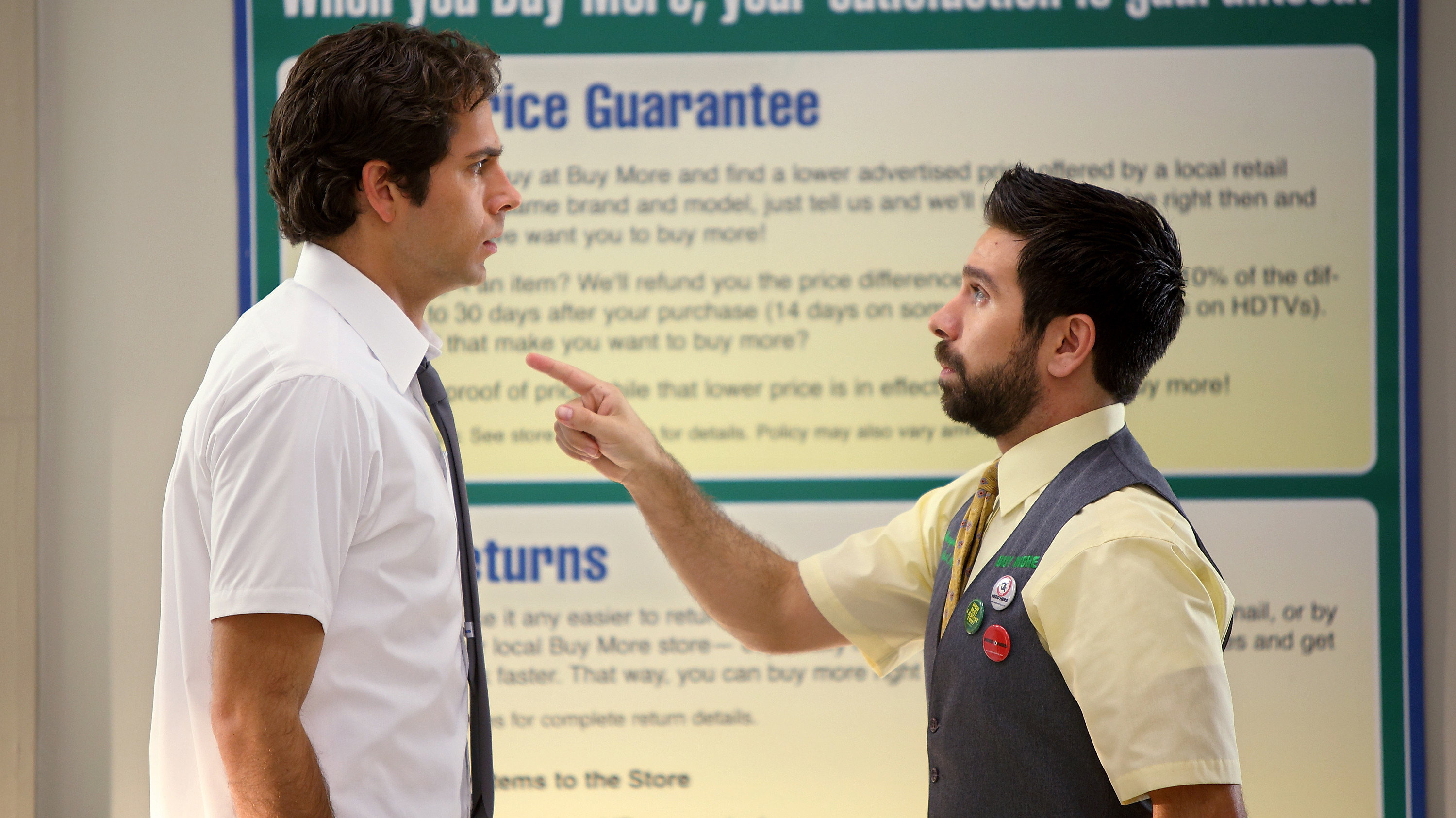 A still from Chuck Versus the Beard
