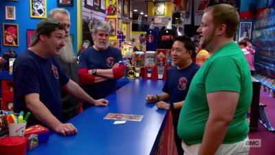 A still from Ode to Clerks