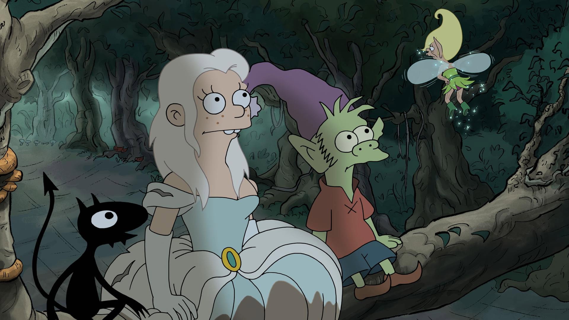 A still from A Princess, an Elf, and a Demon Walk Into a Bar