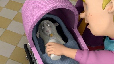 A still from Sausages Versus Shrimps