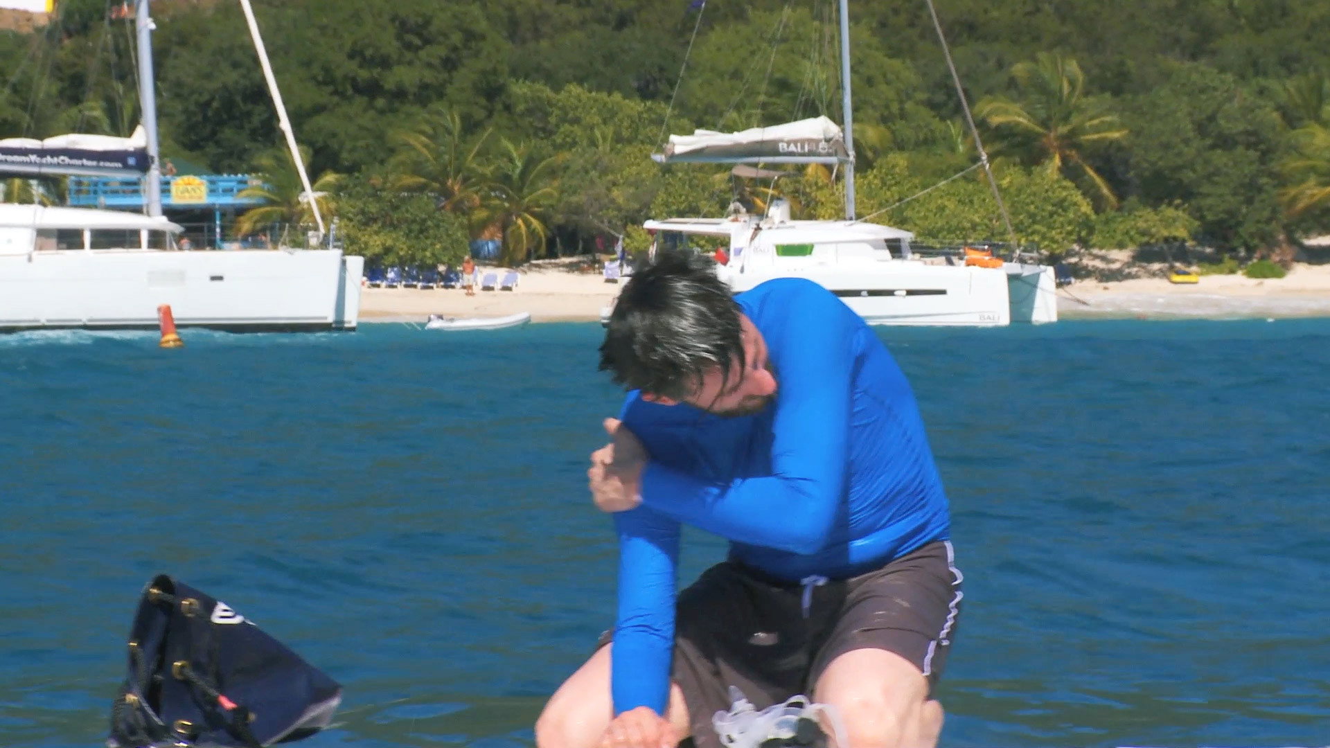 A still from The One Where the Charter Guests Almost Die