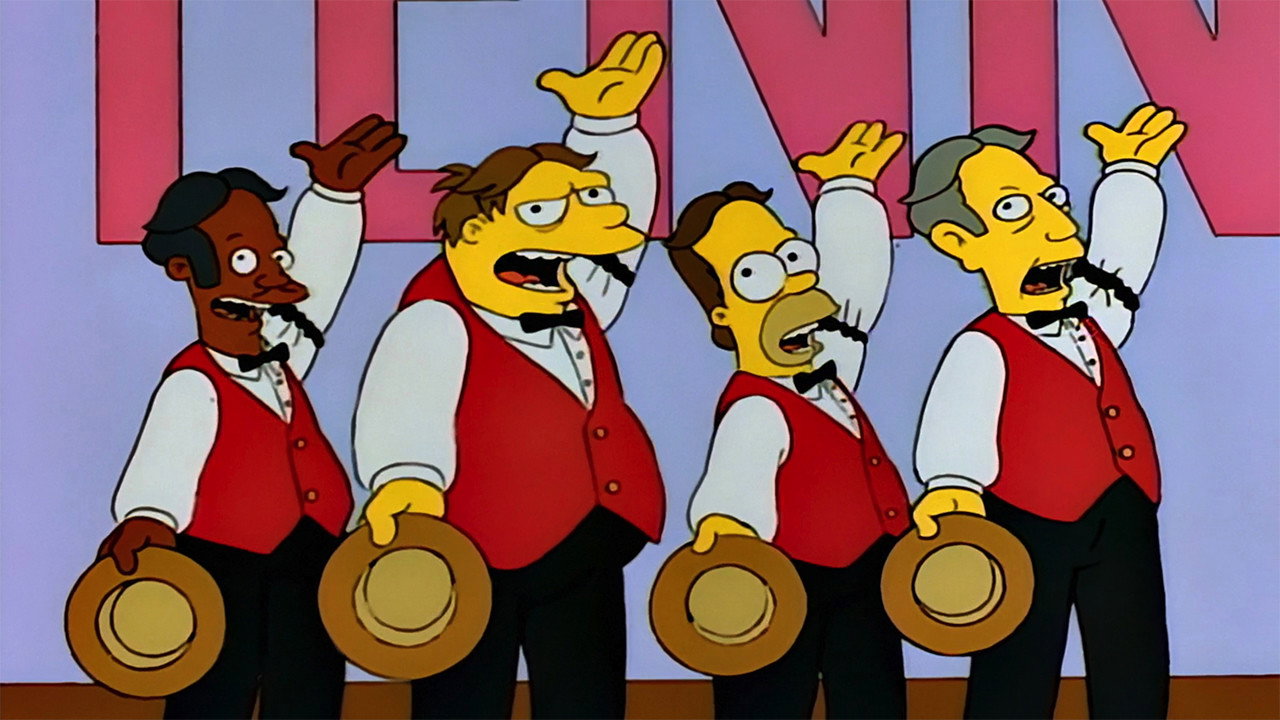 A still from Homer's Barbershop Quartet