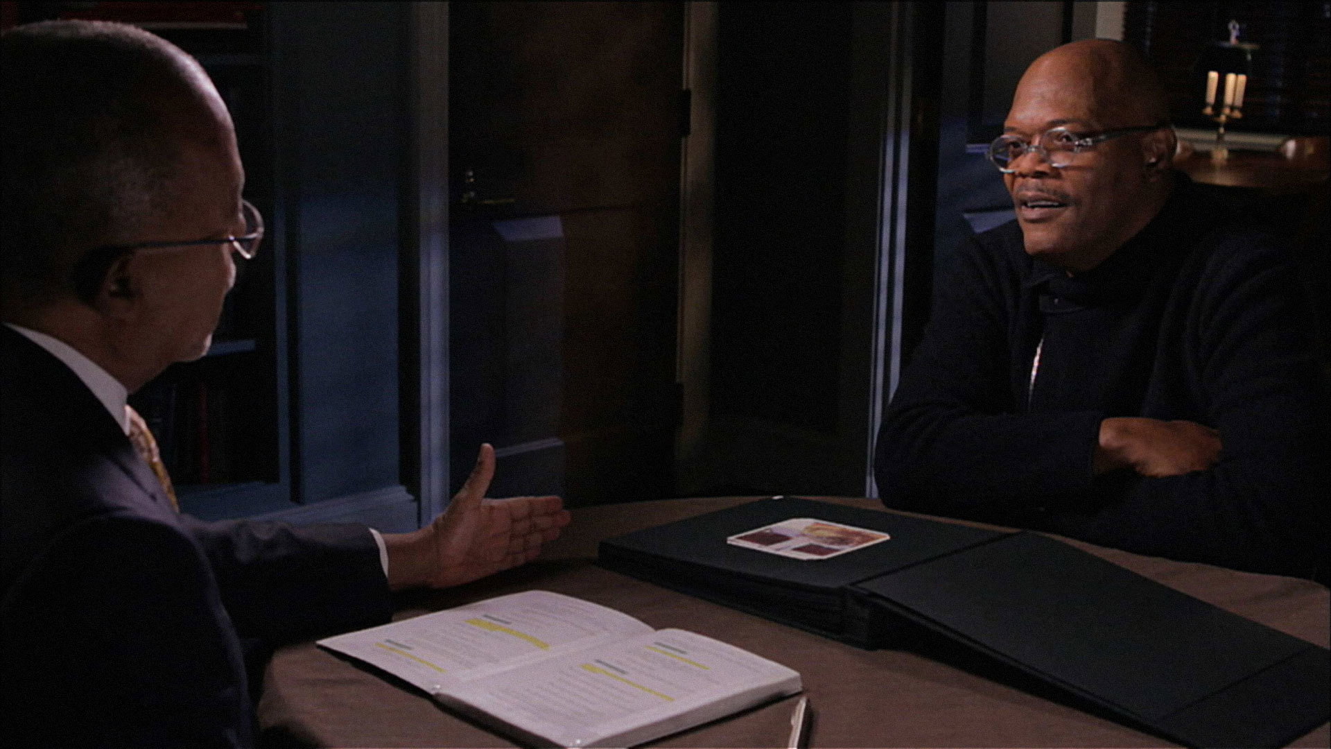 A still from Samuel L. Jackson, Condoleezza Rice and Ruth Simmons