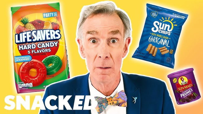 A still from Bill Nye Breaks Down His Favorite Snacks
