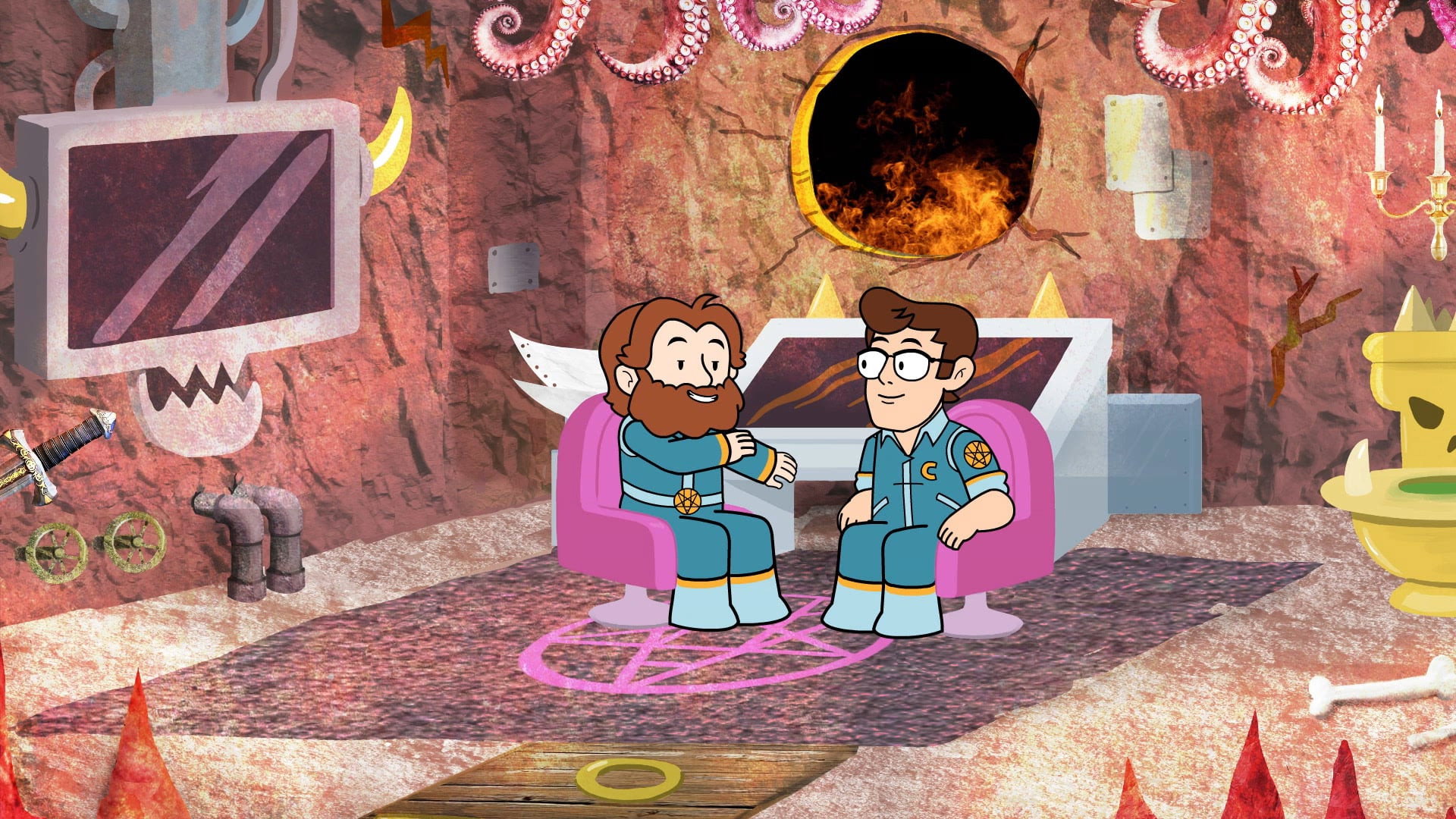 A still from Knock-Off Norse Gods