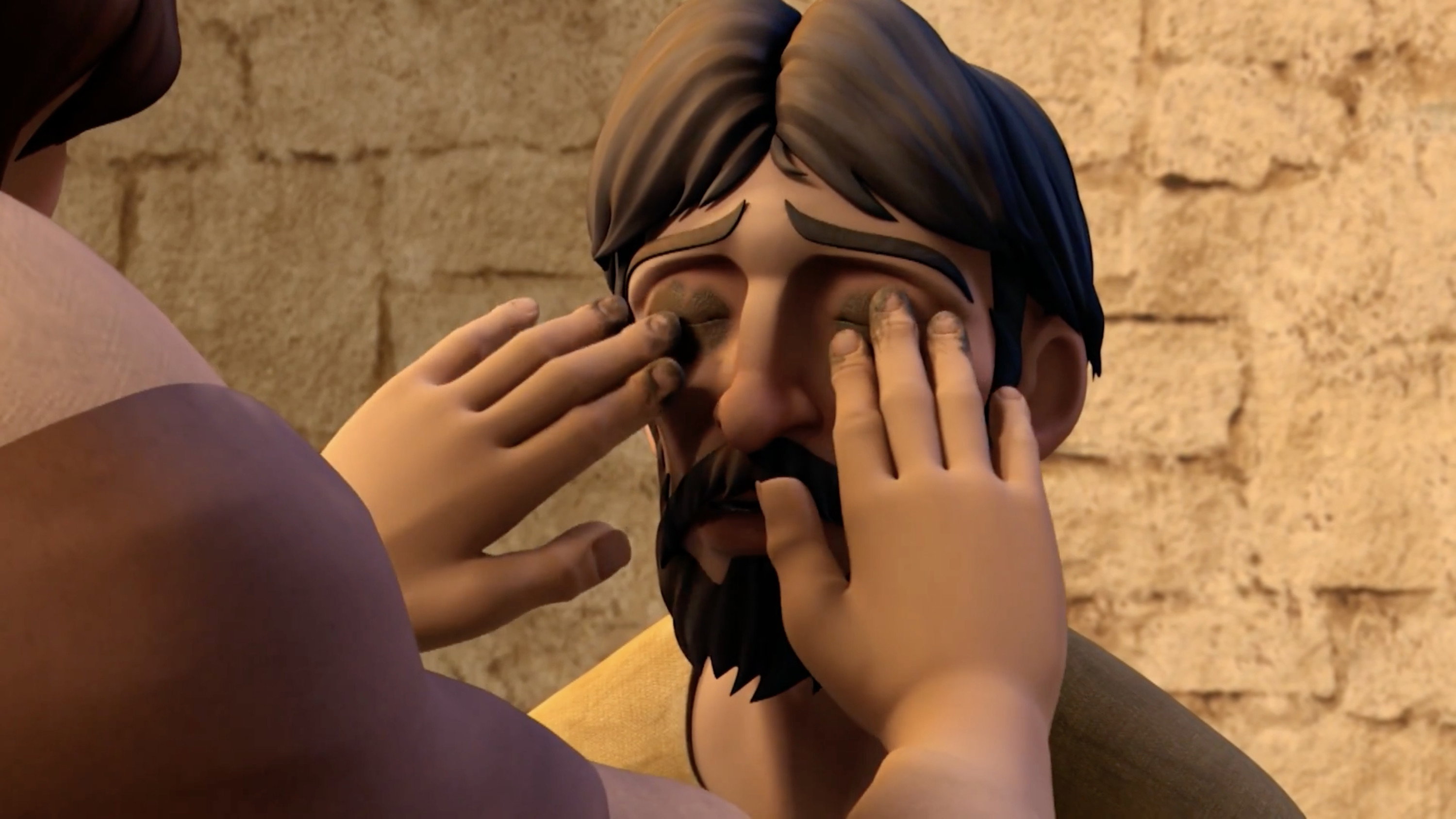 A still from Jesus Heals the Blind