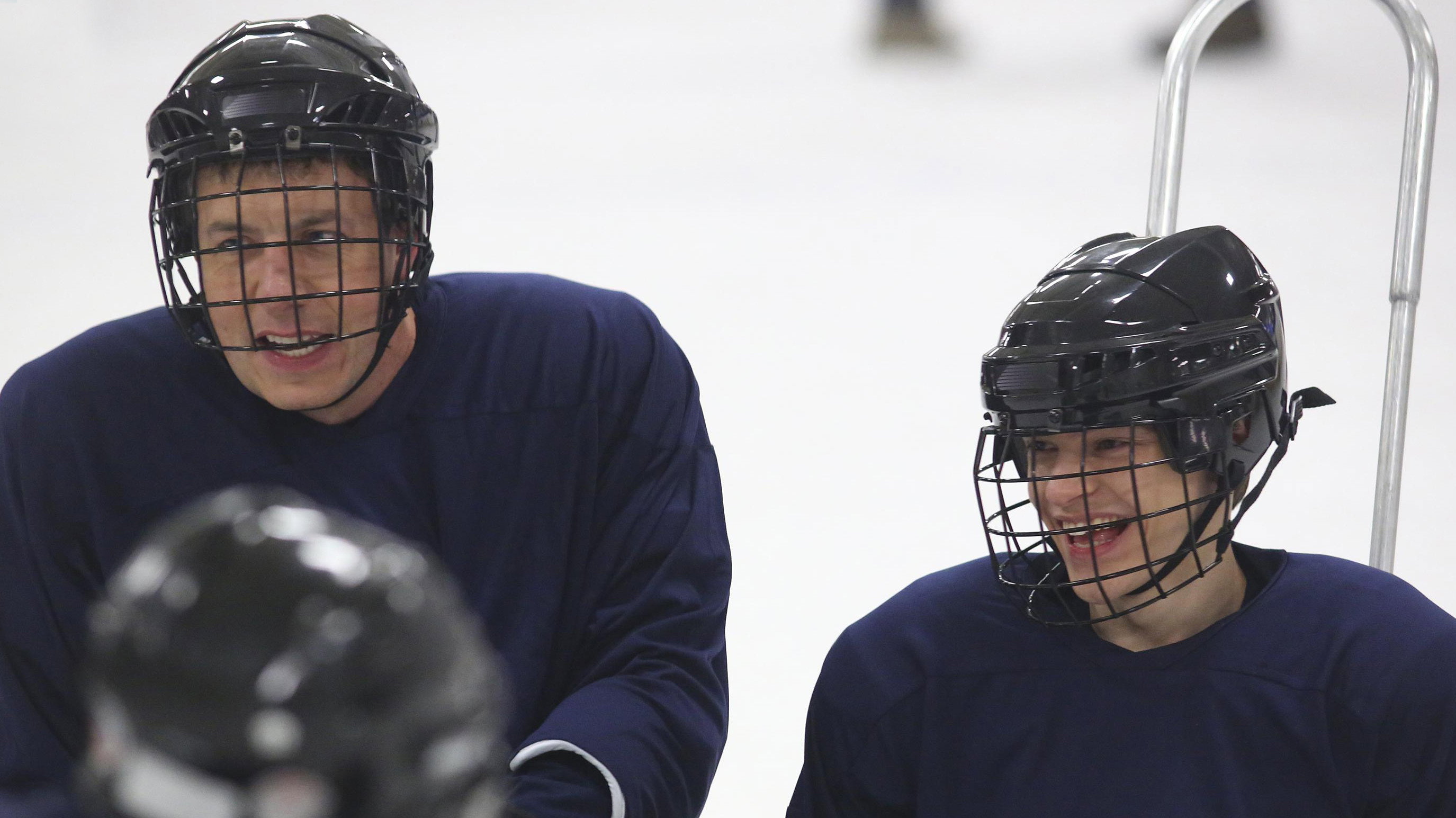 A still from S-L-E--SLED HOCKEY