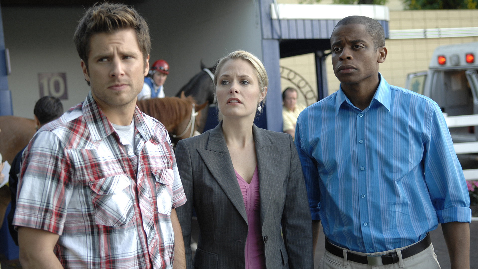 A still from And Down the Stretch Comes Murder