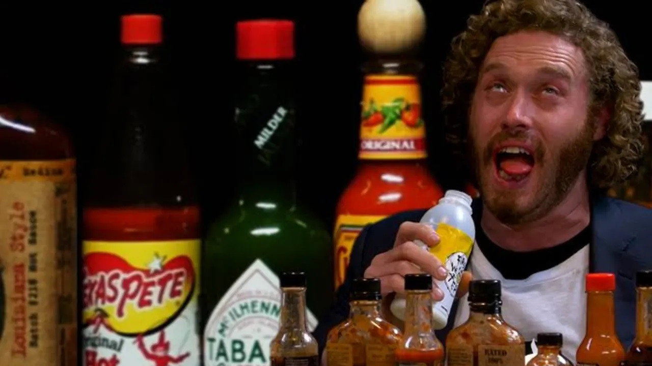 A still from T.J. Miller Talks Deadpool, Hecklers, and Relationship Advice While Eating Spicy Wings