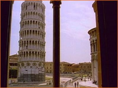 A still from Fall of the Leaning Tower