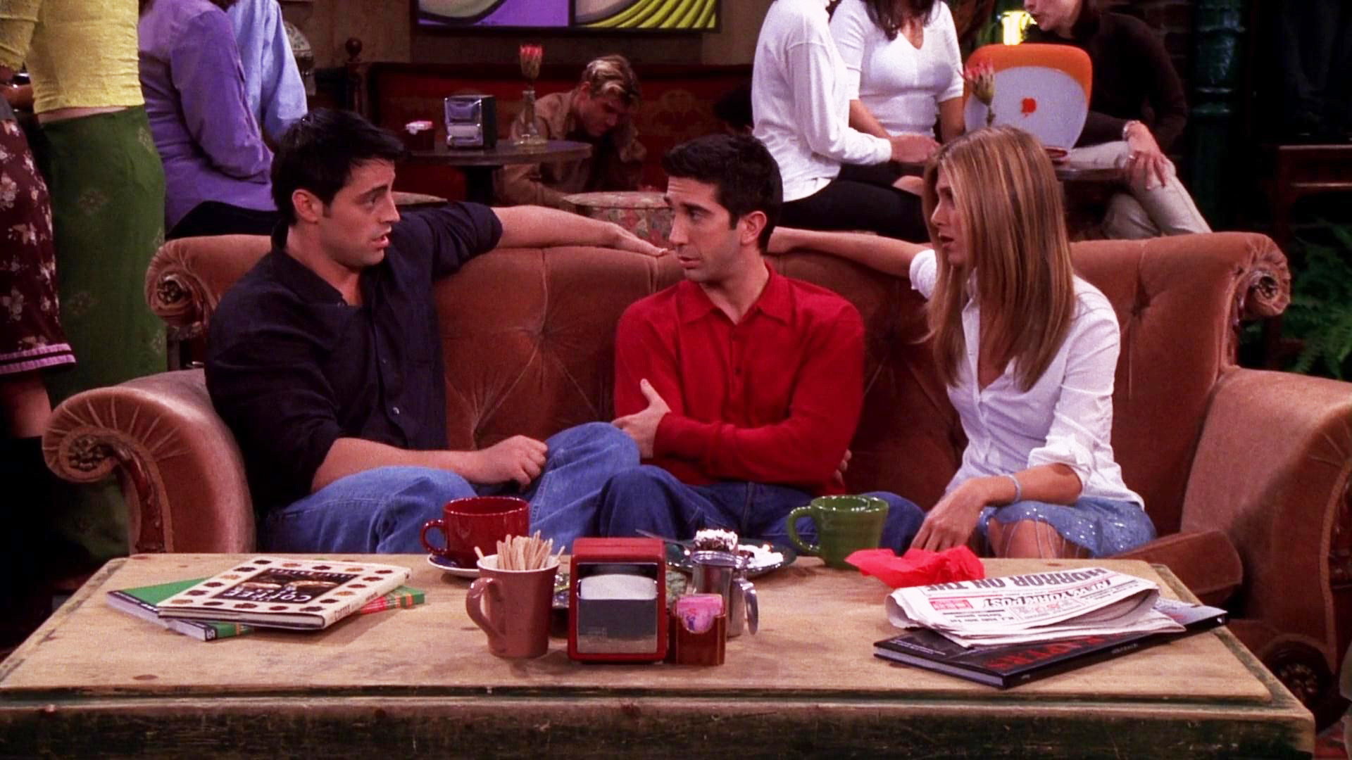 A still from The One with Ross's Denial