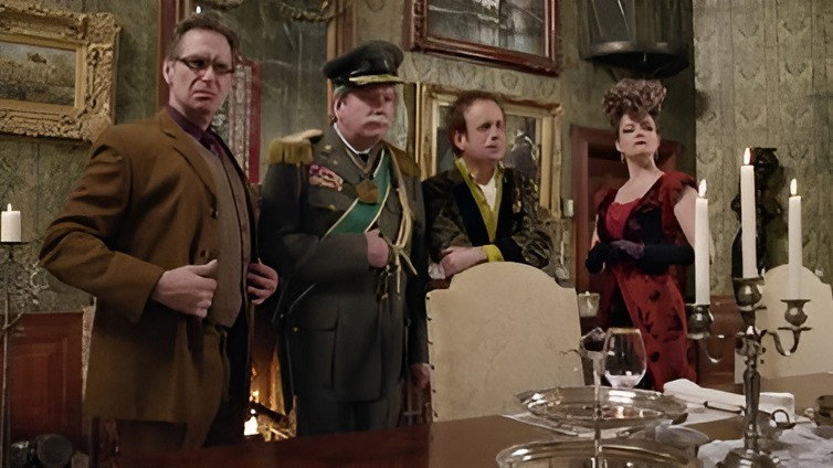 A still from Crime at Shapely Manor