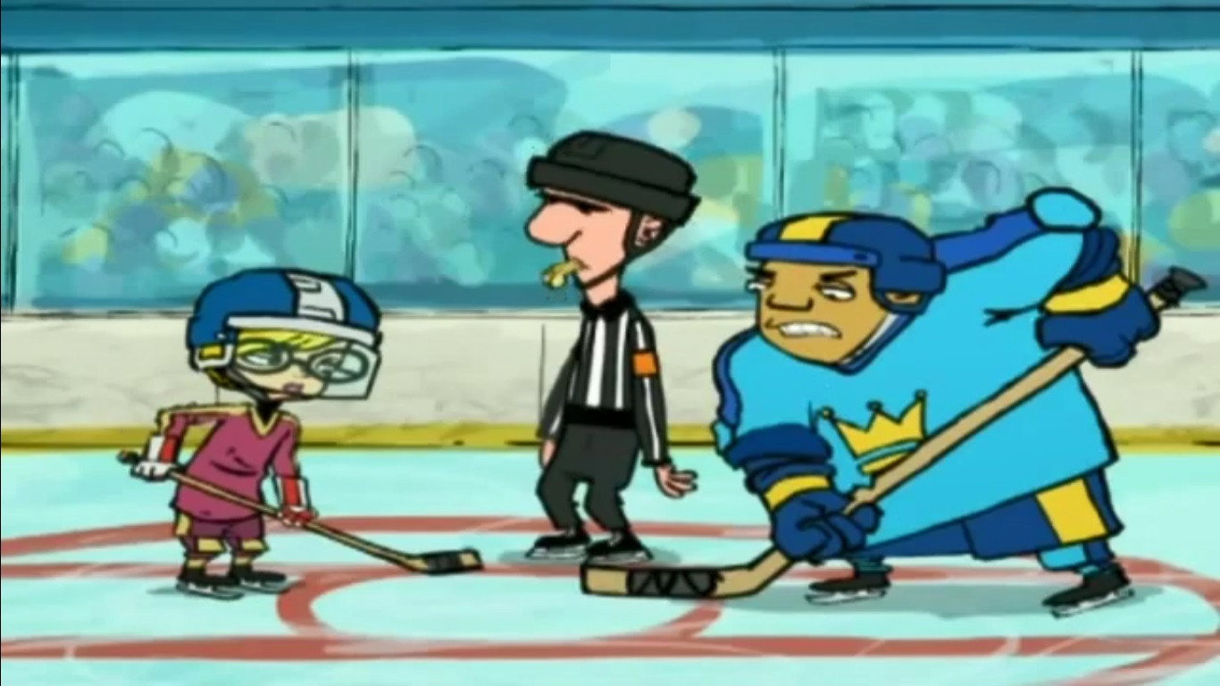 A still from Jacob Two-Two and the Purloined Hockey Card